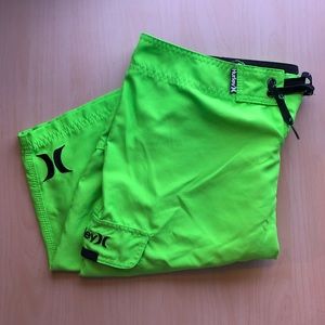 Hurley Men’s board shorts (Neon Green)